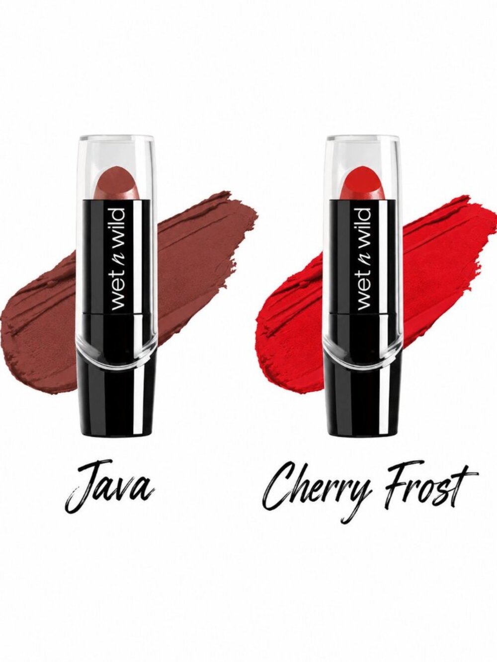 2pc Wet n Wild Silk Finish Lipstick Duo - 532E Java & 539A Cherry Frost